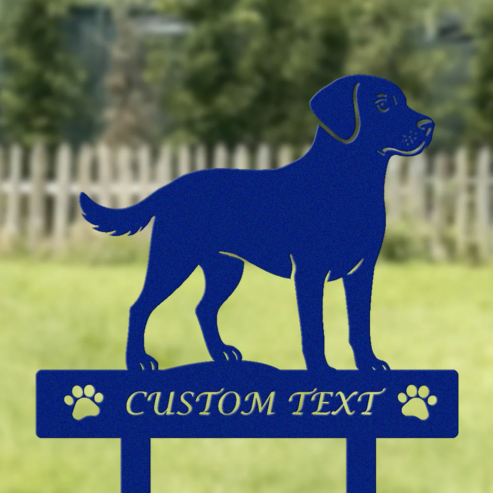 Labrador Retriever Silhouette de Chien Personnalisée Piquet de Jardin en Métal - Image 6