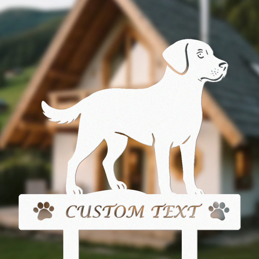 Labrador Retriever Silhouette de Chien Personnalisée Piquet de Jardin en Métal - Image 8