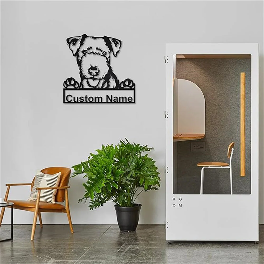 Lakeland Terrier Plaque en Métal Art Personnalisée