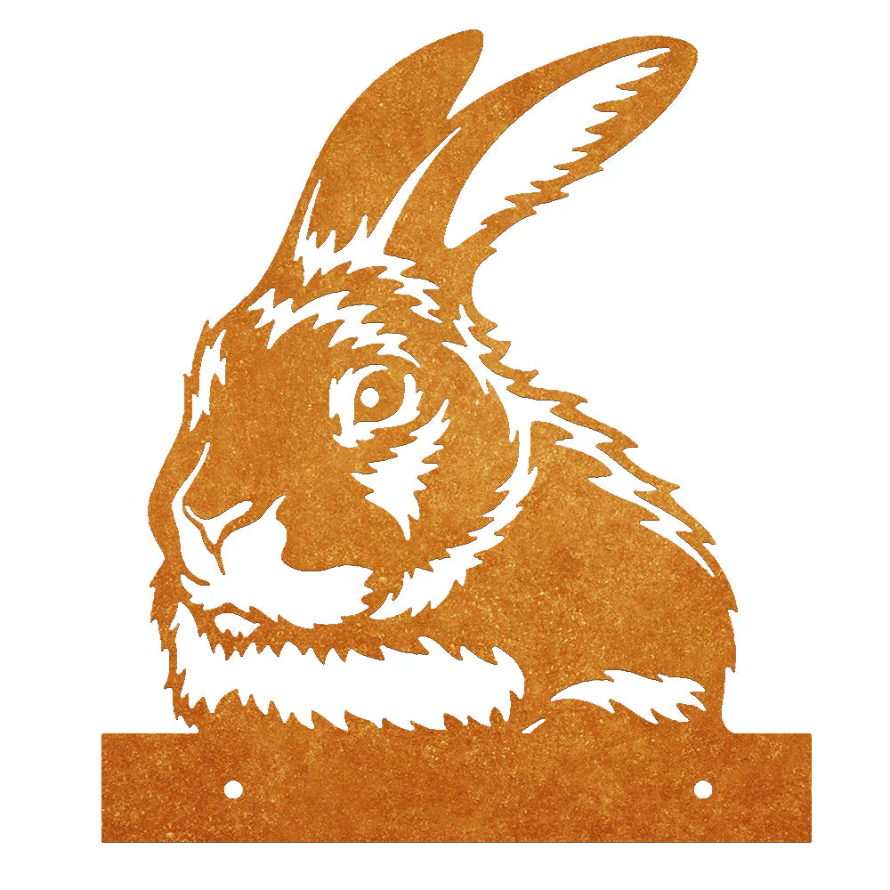 Lapin Curieux Plaque Métallique – Décoration de Jardin Extérieur Animale - Image 8