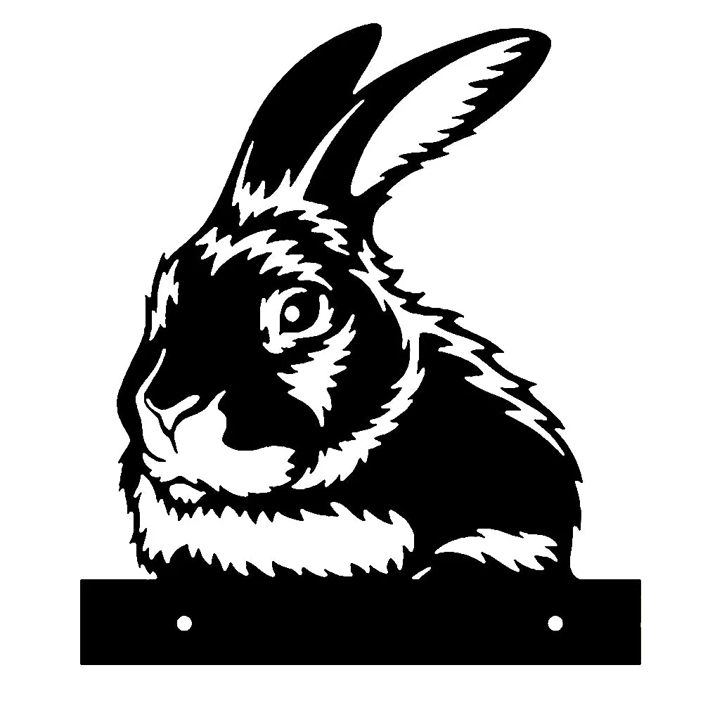 Lapin Curieux Plaque Métallique – Décoration de Jardin Extérieur Animale - Image 9