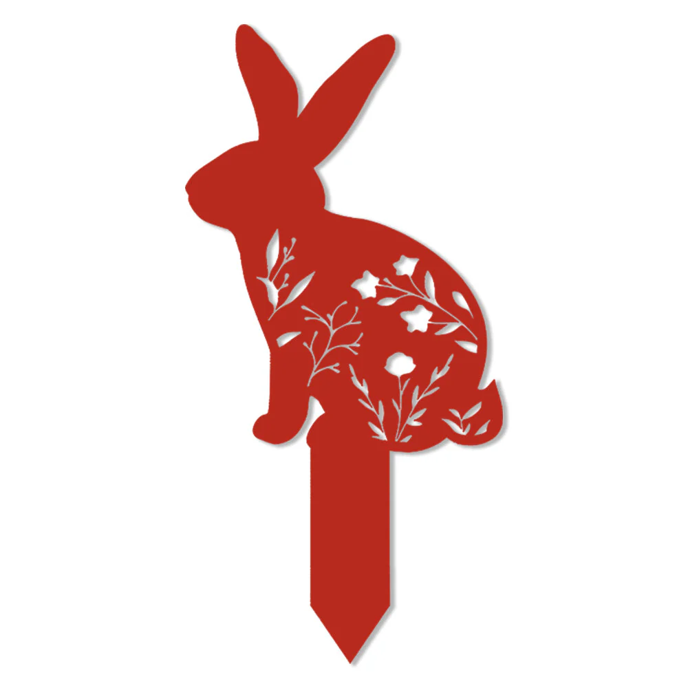 Lapin de Pâques Plaque Métal Décoration Extérieure de Jardin - Image 10