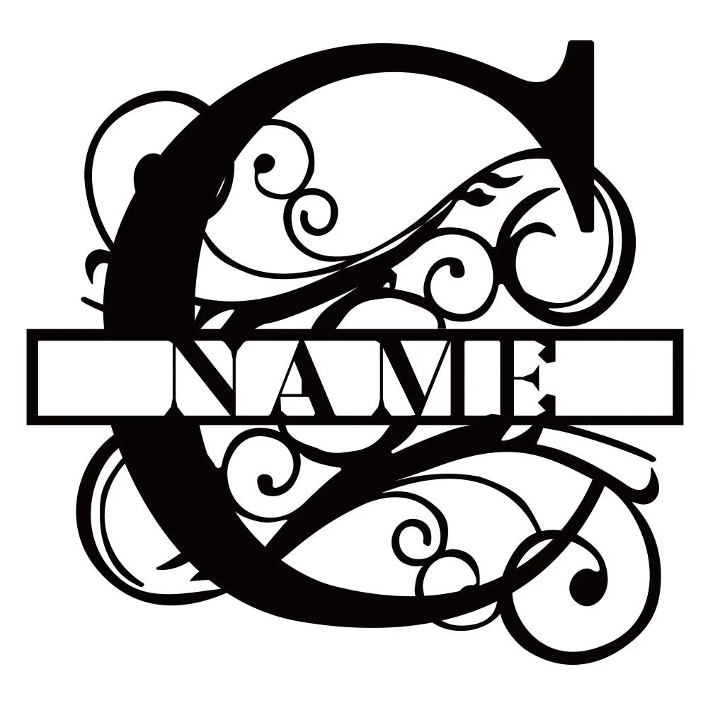 Lettre Tourbillonnante Séparée Nom Logo Personnalisé Art Mural en Métal - Image 10