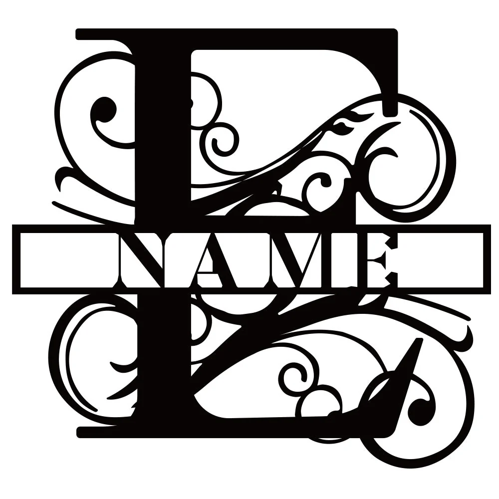 Lettre Tourbillonnante Séparée Nom Logo Personnalisé Art Mural en Métal - Image 12
