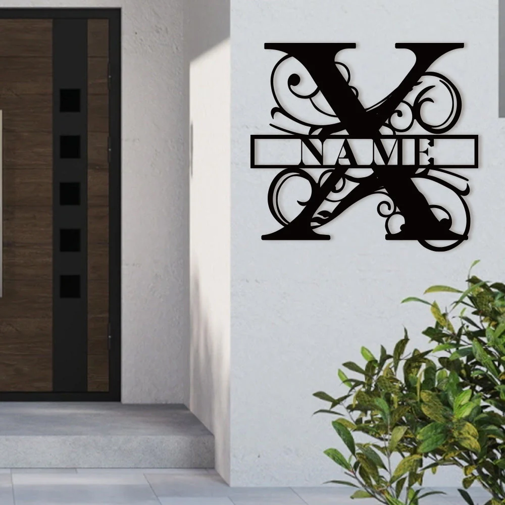 Lettre Tourbillonnante Séparée Nom Logo Personnalisé Art Mural en Métal - Image 3