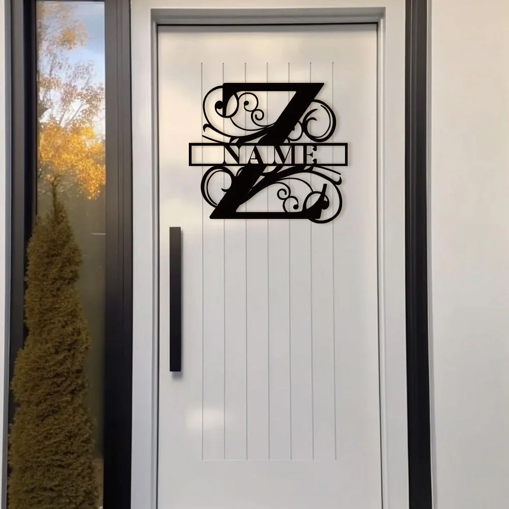 Lettre Tourbillonnante Séparée Nom Logo Personnalisé Art Mural en Métal - Image 6