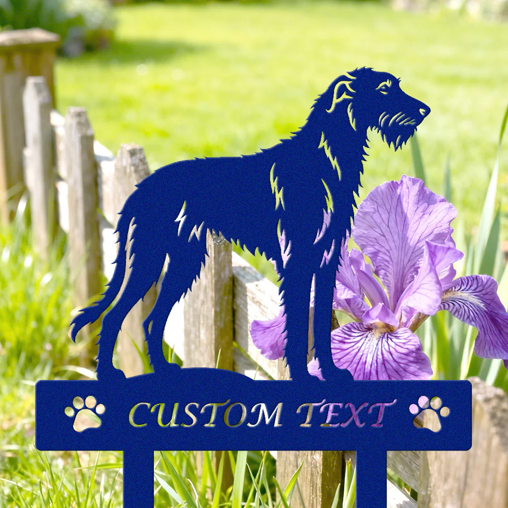Lévrier Irlandais Silhouette de Chien Personnalisée Piquet de Jardin en Métal - Image 6