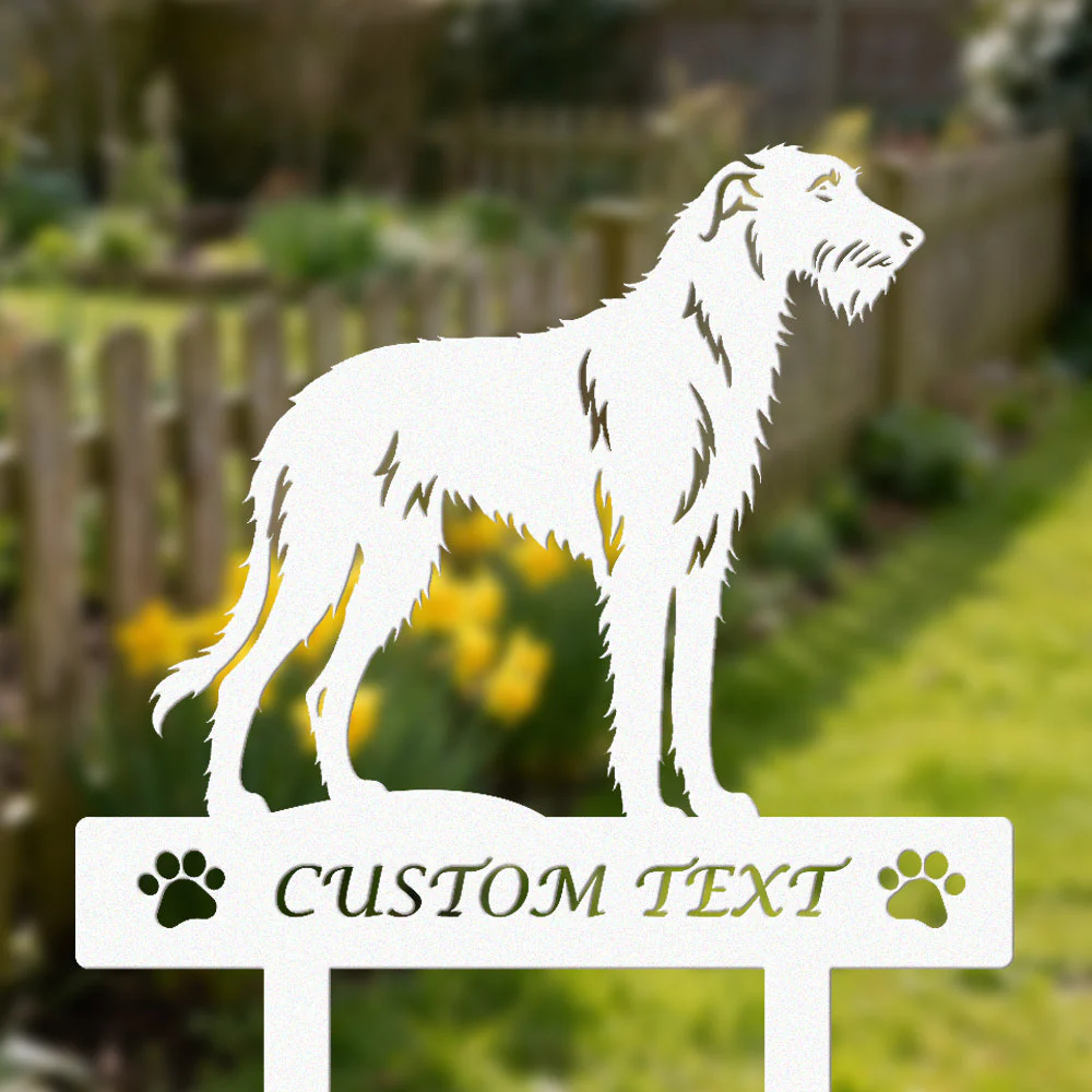 Lévrier Irlandais Silhouette de Chien Personnalisée Piquet de Jardin en Métal - Image 8