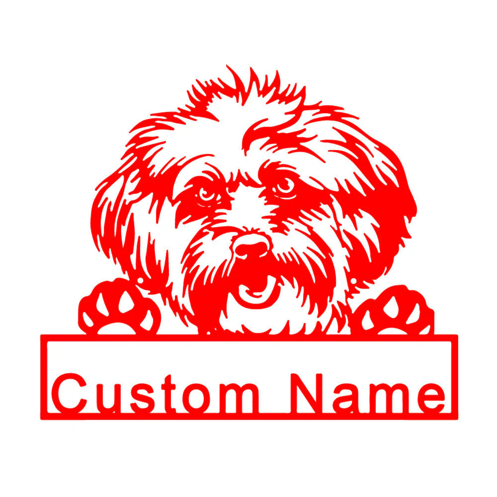 Lhasa Apso Plaque en Métal Art Personnalisée - Image 10