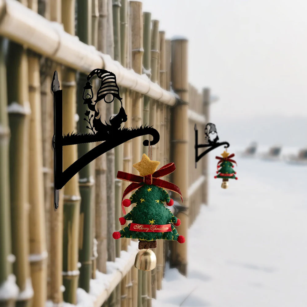 Lutin de Noël Support de Plantes à Suspendre Métallique - Image 2