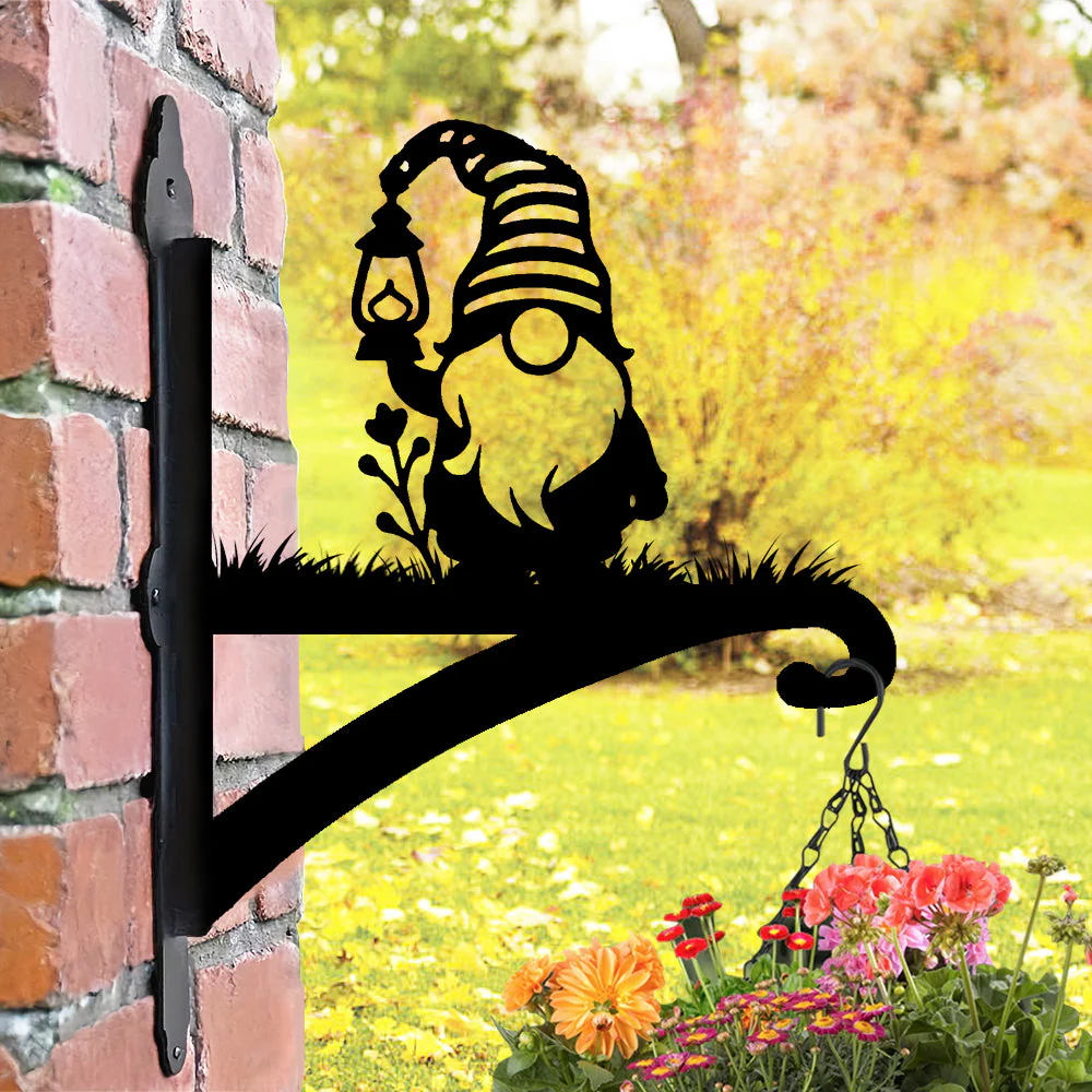 Lutin de Noël Support de Plantes à Suspendre Métallique - Image 3