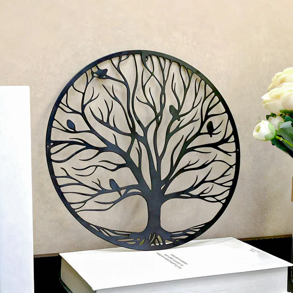 Magnifique Arbre de la Vie Art Mural en Métal Décor Mur
