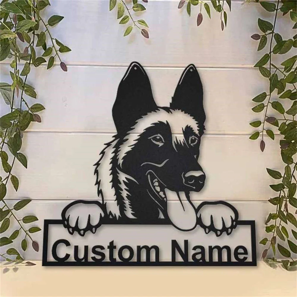 Malinois Art Mural en Métal Personnalisé pour Amoureux des Chiens - Image 3