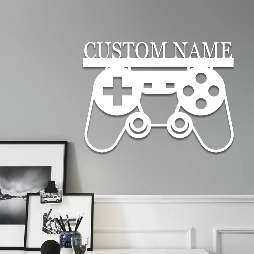 Manette de Jeu Plaque Personnalisée en Métal Décoratif Mural - Image 3
