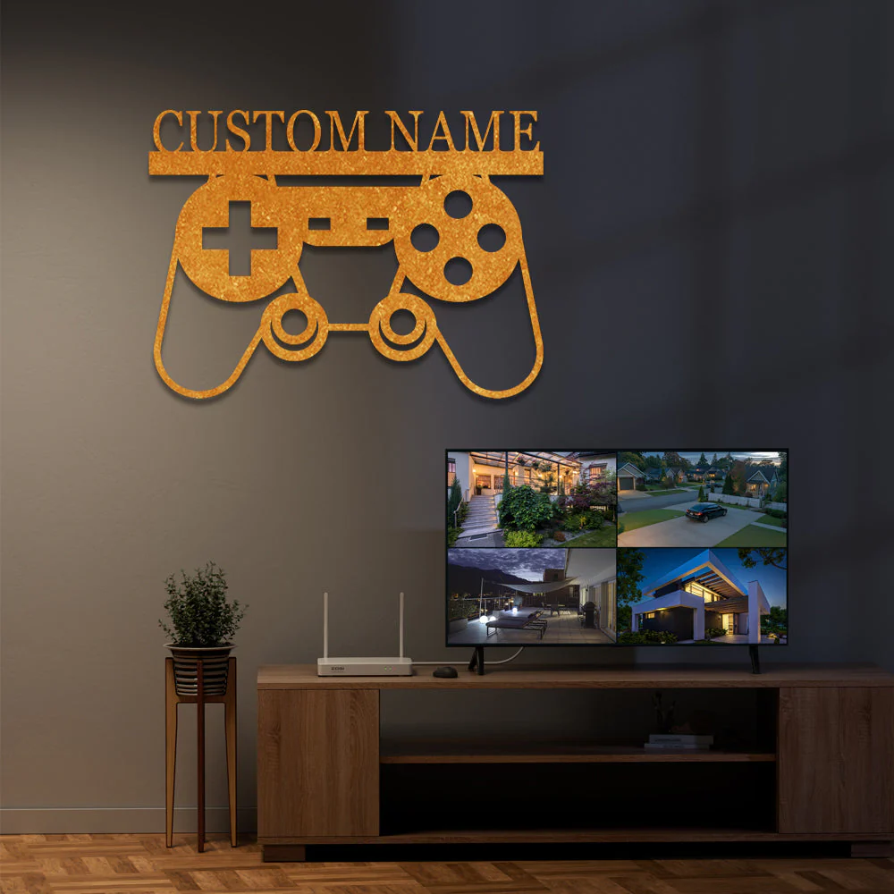Manette de Jeu Plaque Personnalisée en Métal Décoratif Mural - Image 9