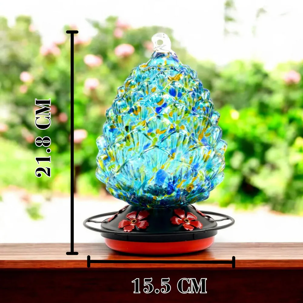 Mangeoire pour Colibri en Verre Soufflé à la Main avec Perchoir - Image 13