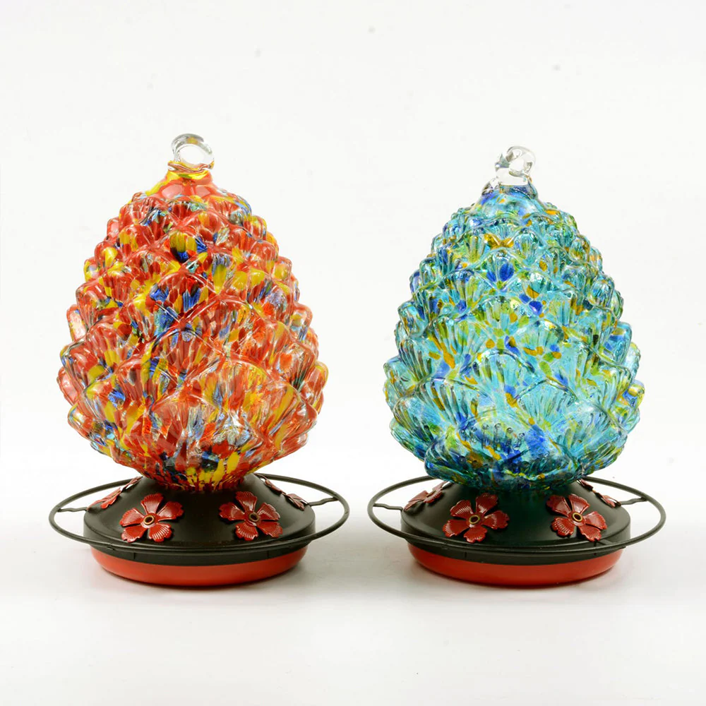 Mangeoire pour Colibri en Verre Soufflé à la Main avec Perchoir - Image 14