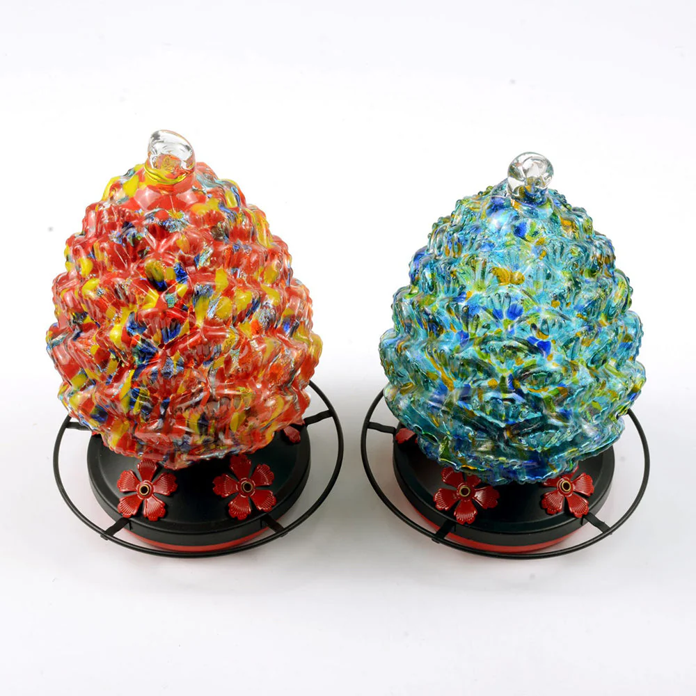 Mangeoire pour Colibri en Verre Soufflé à la Main avec Perchoir - Image 15