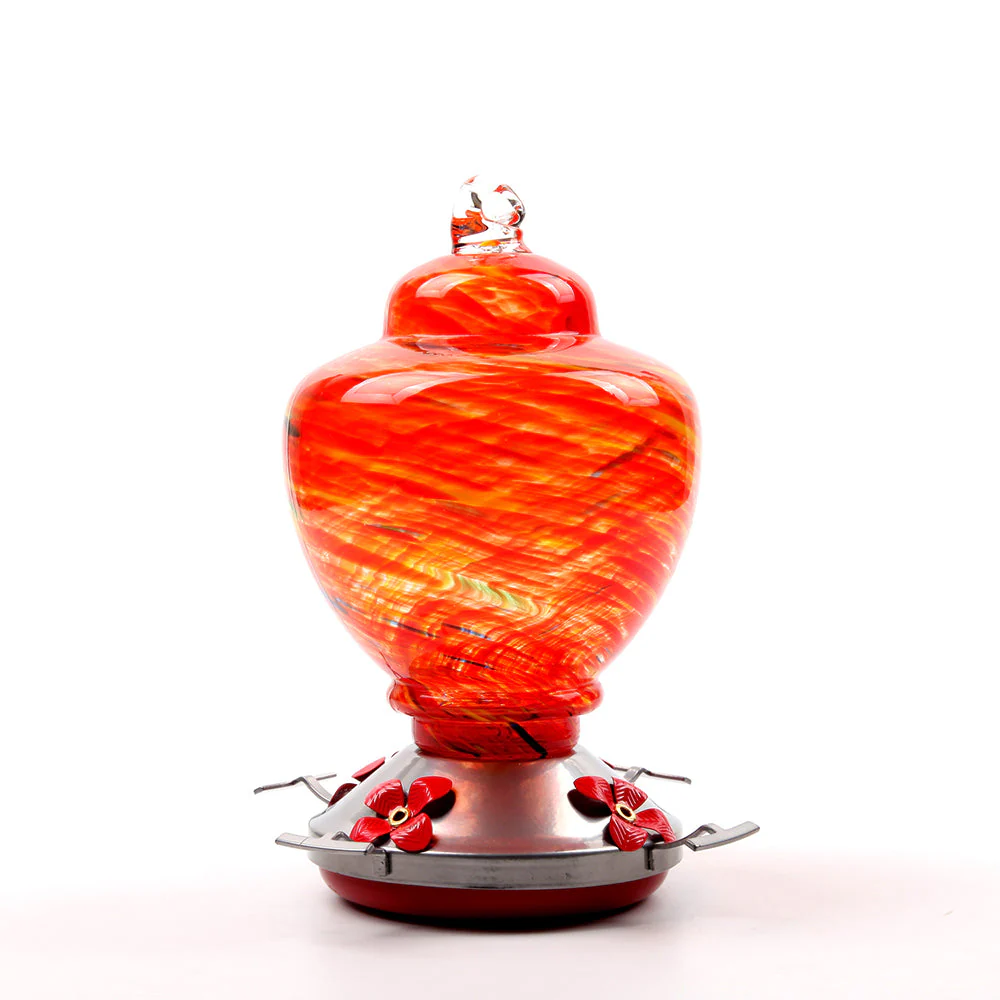 Mangeoire pour Colibri en Verre Soufflé à la Main avec Perchoir - Image 12