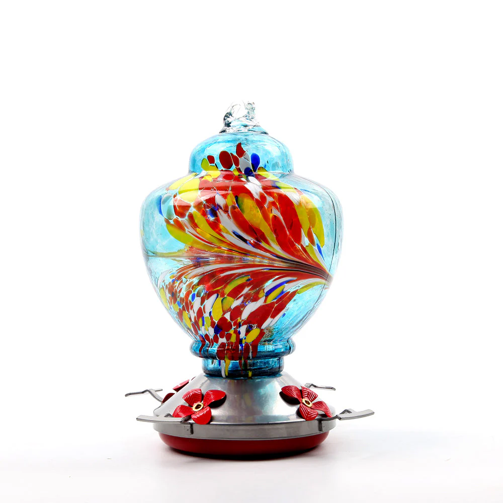 Mangeoire pour Colibri en Verre Soufflé à la Main avec Perchoir - Image 13