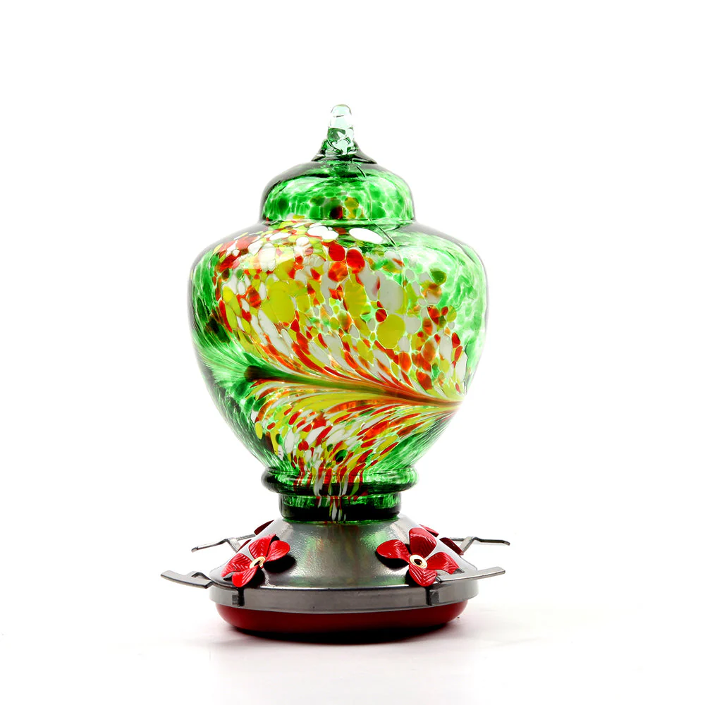 Mangeoire pour Colibri en Verre Soufflé à la Main avec Perchoir - Image 15