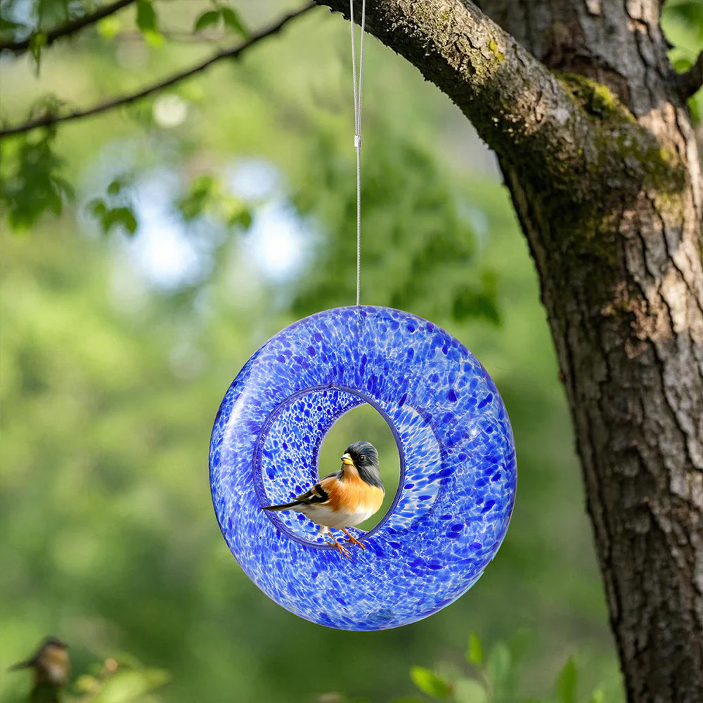 Mangeoire pour Colibri en Verre Soufflé à la Main avec Perchoir - Image 10