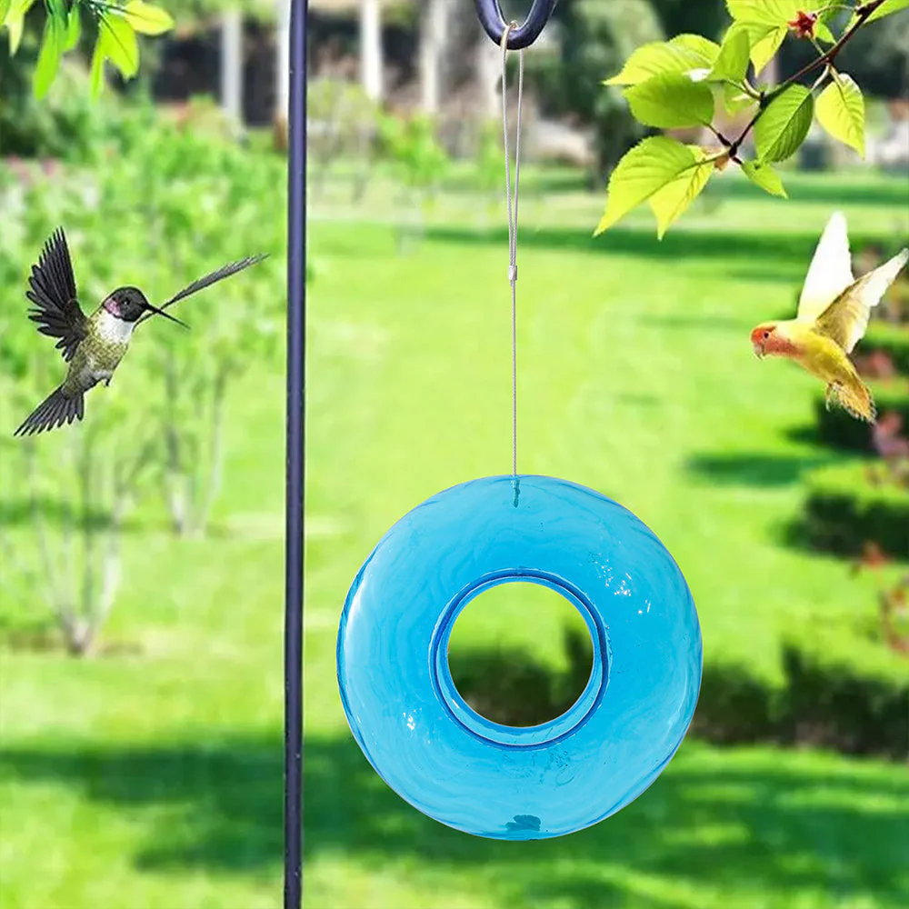Mangeoire pour Colibri en Verre Soufflé à la Main avec Perchoir - Image 12