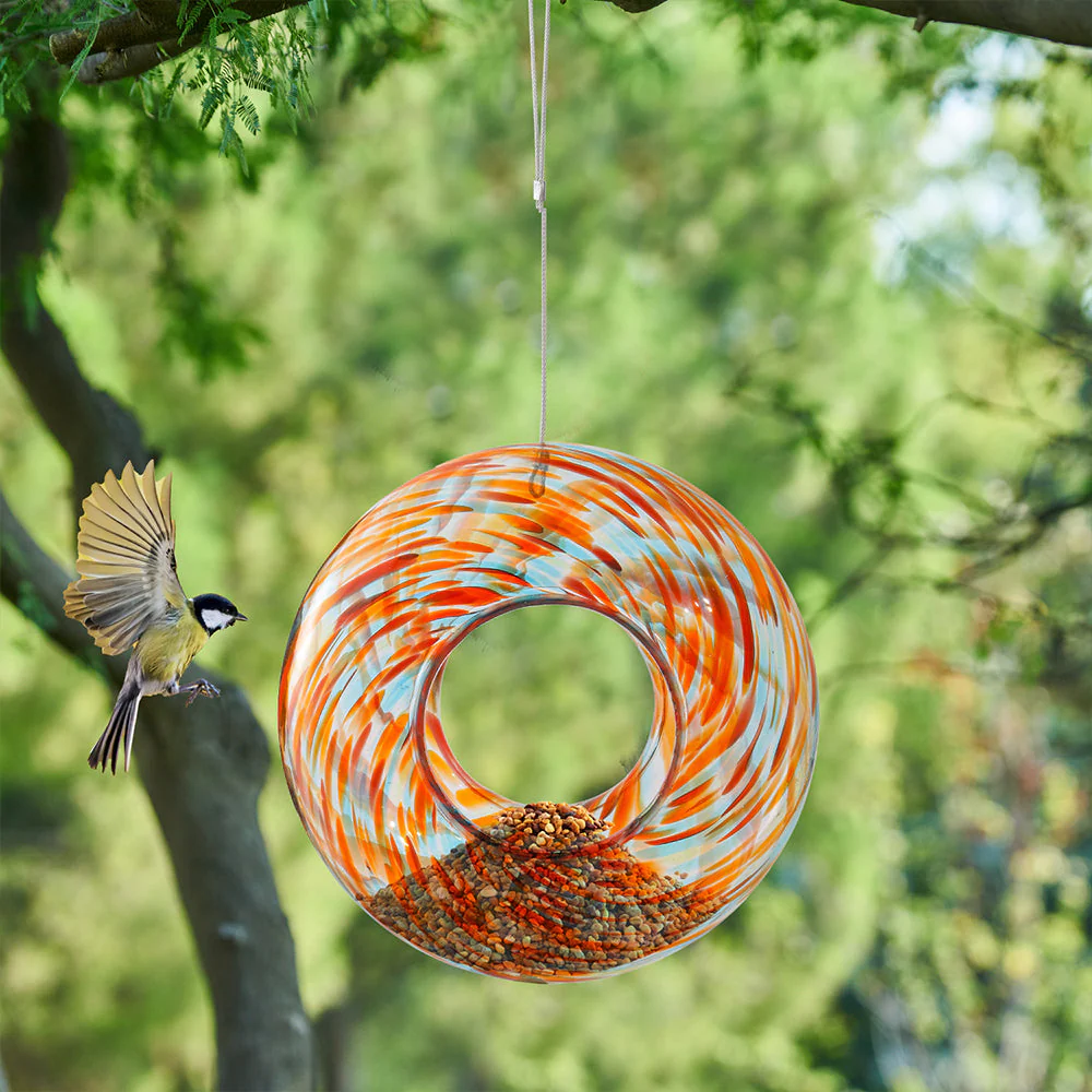 Mangeoire pour Colibri en Verre Soufflé à la Main avec Perchoir - Image 4