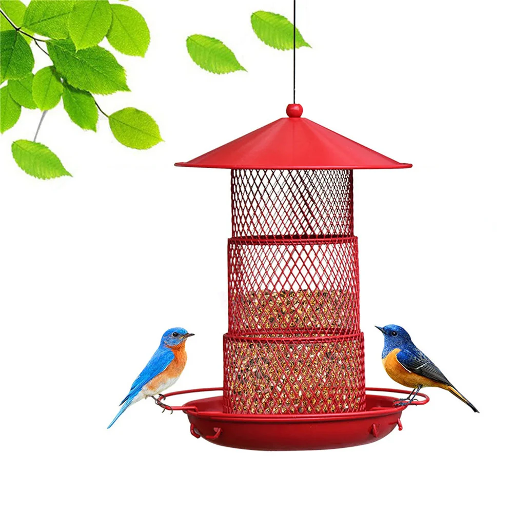 Mangeoire pour Oiseaux Suspendue Métal pour Patio - Image 2