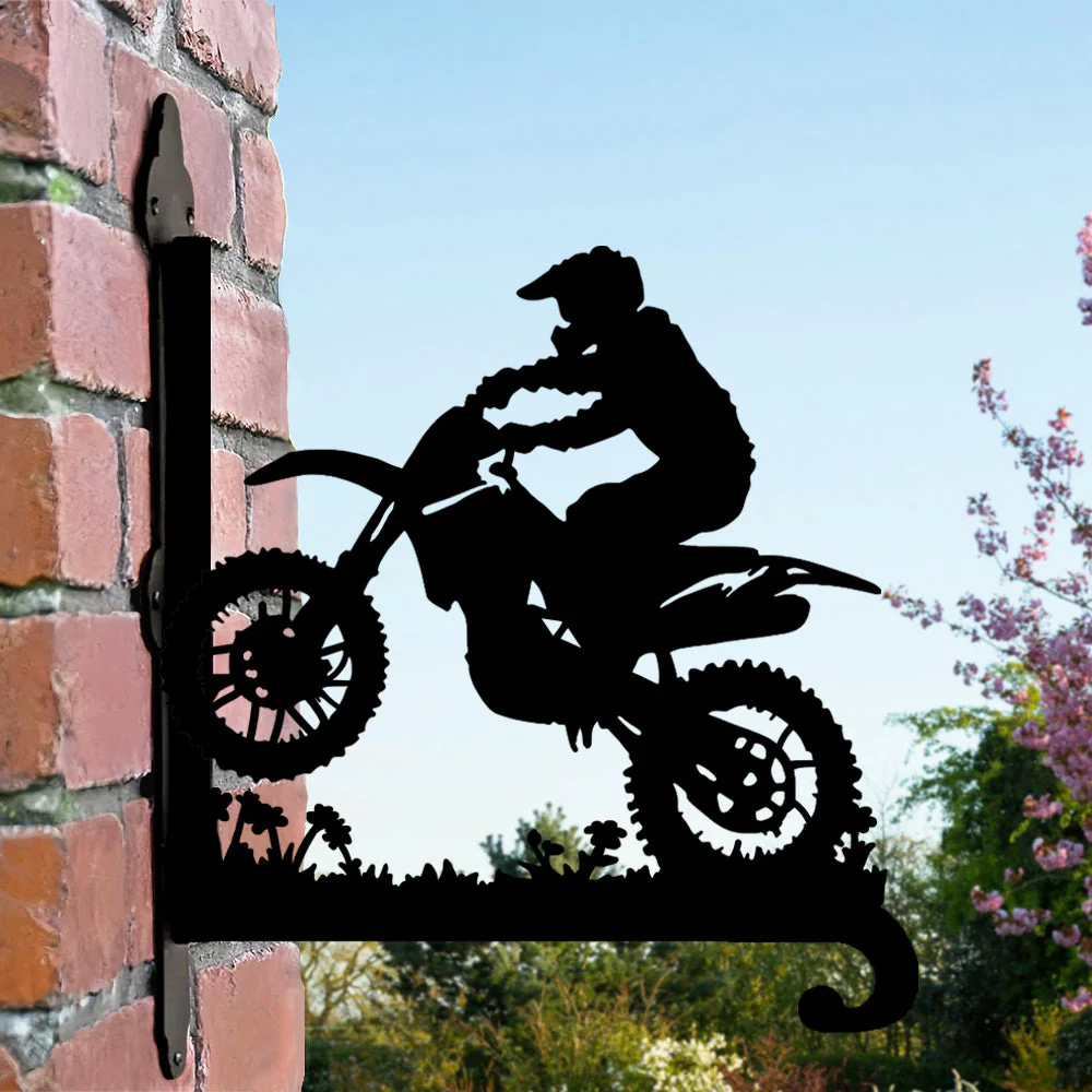 Moto Tout-Terrain Support de Plantes à Suspendre Métallique