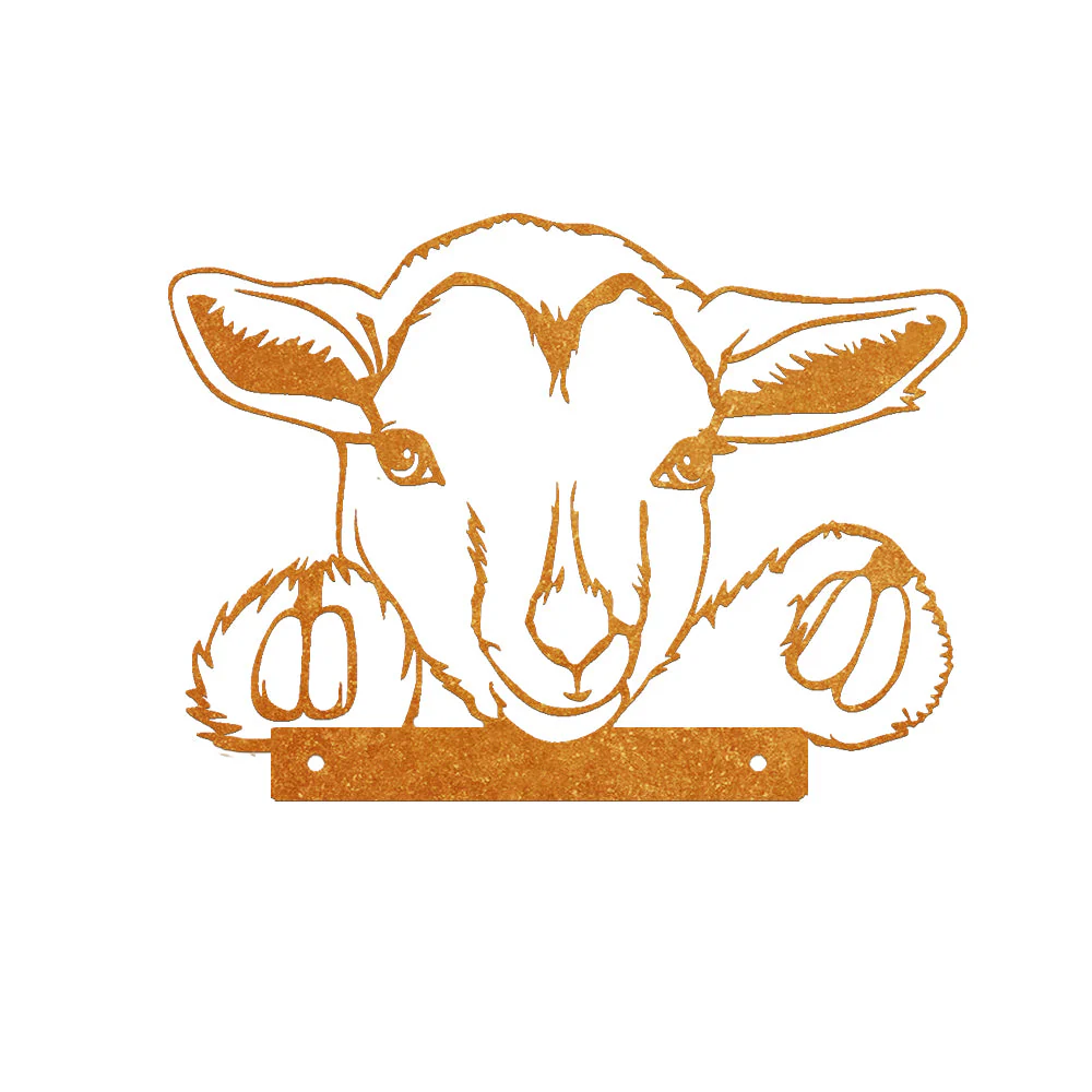 Mouton Curieux Plaque Métallique – Décoration de Jardin Extérieur Animale - Image 6