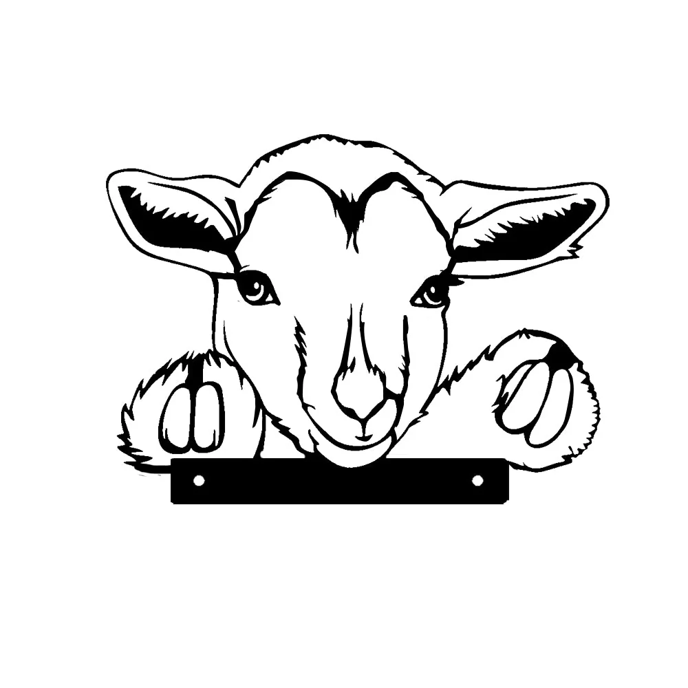 Mouton Curieux Plaque Métallique – Décoration de Jardin Extérieur Animale - Image 8