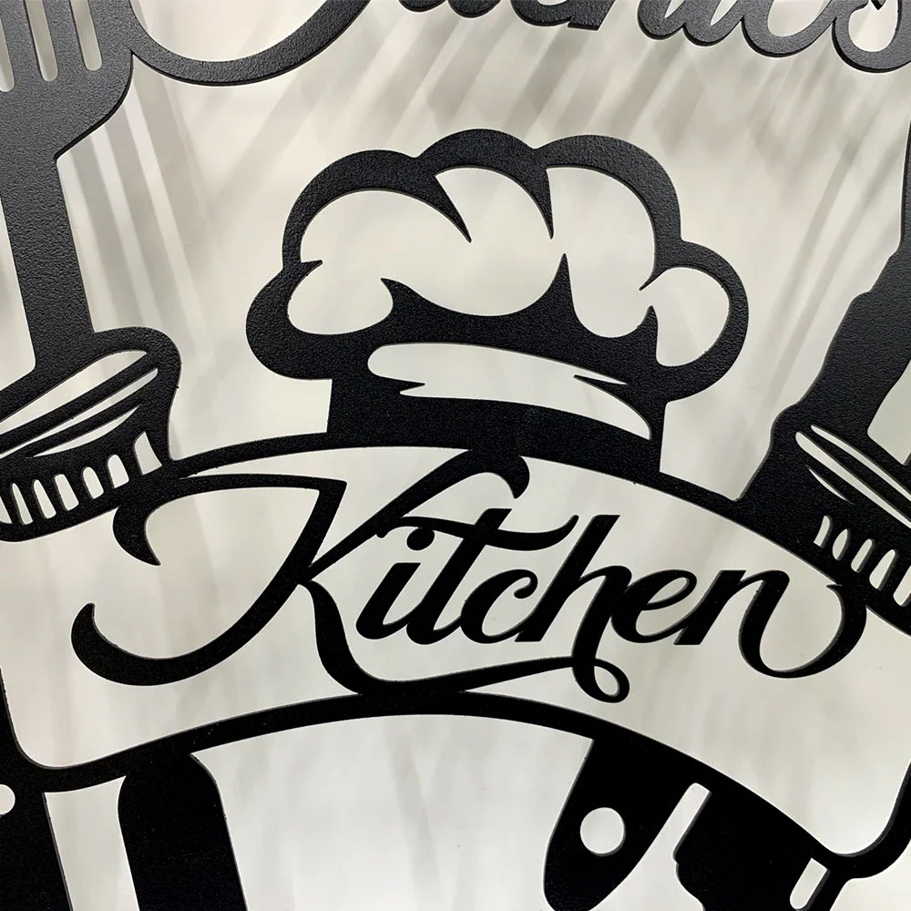 Nom Cuisine Personnalisé Plaque Personnalisée en Métal Décoratif Mural - Image 4