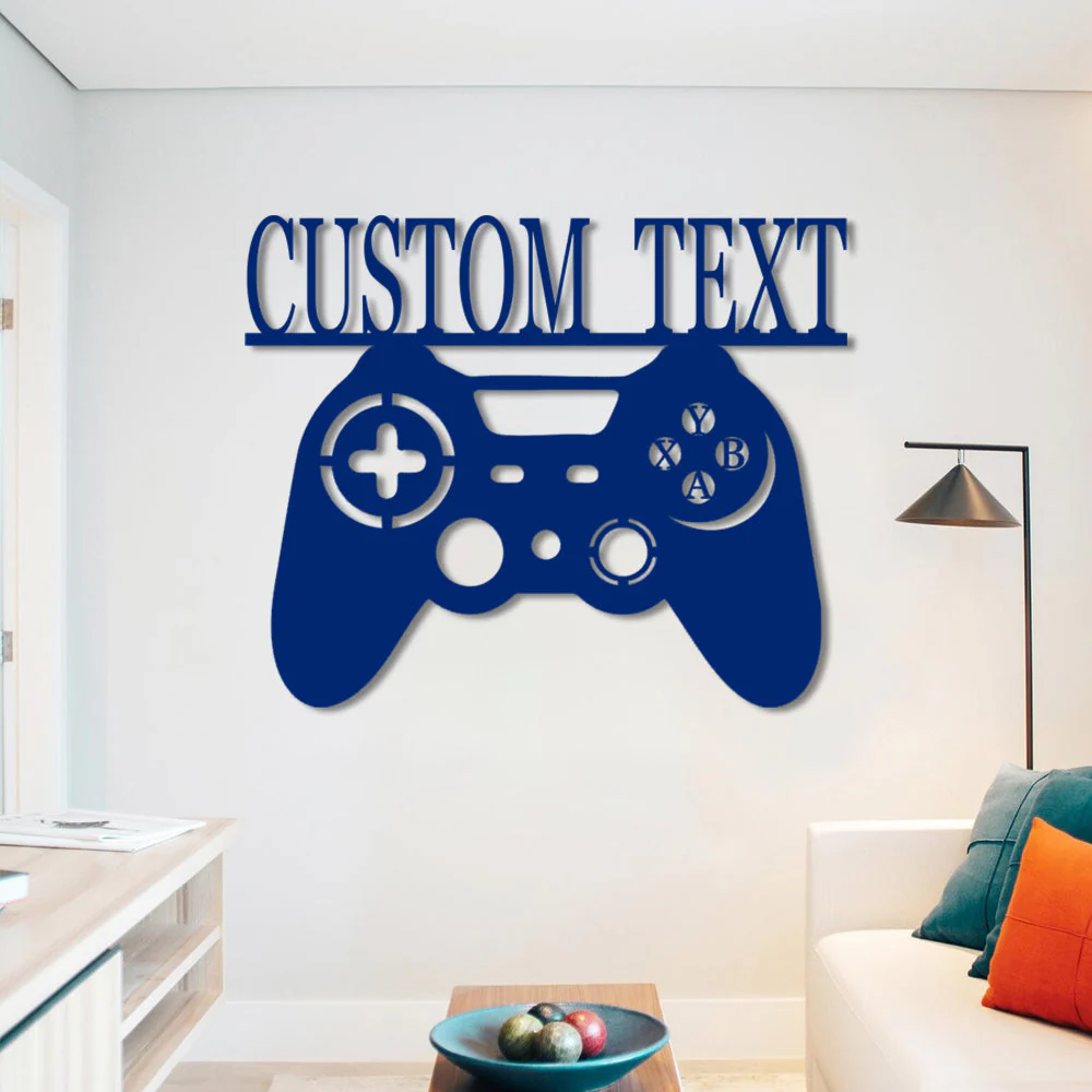 Nom Gamer Plaque Personnalisée en Métal Décoratif Mural - Image 2