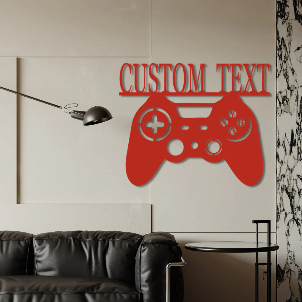Nom Gamer Plaque Personnalisée en Métal Décoratif Mural - Image 6