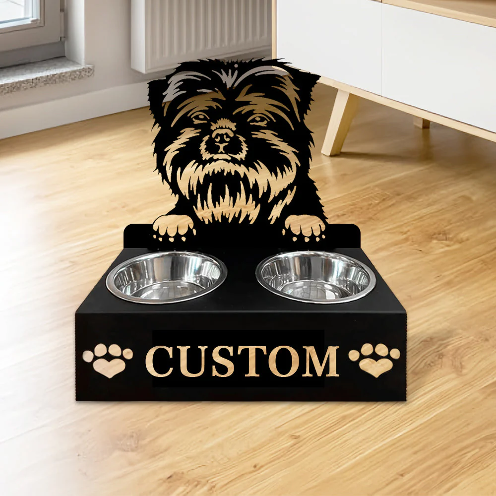 Nom Personnalisé pour Affenpinscher Porte-Gamelle pour Animaux - Image 4