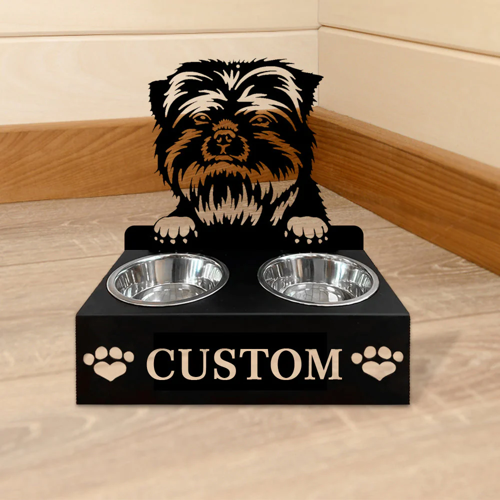 Nom Personnalisé pour Affenpinscher Porte-Gamelle pour Animaux - Image 5