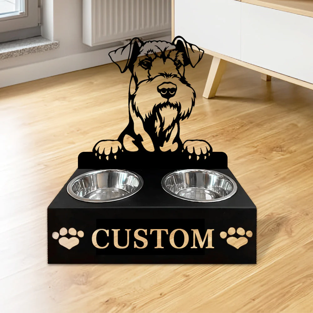 Nom Personnalisé pour Airedale Terrier Porte-Gamelle pour Animaux - Image 4