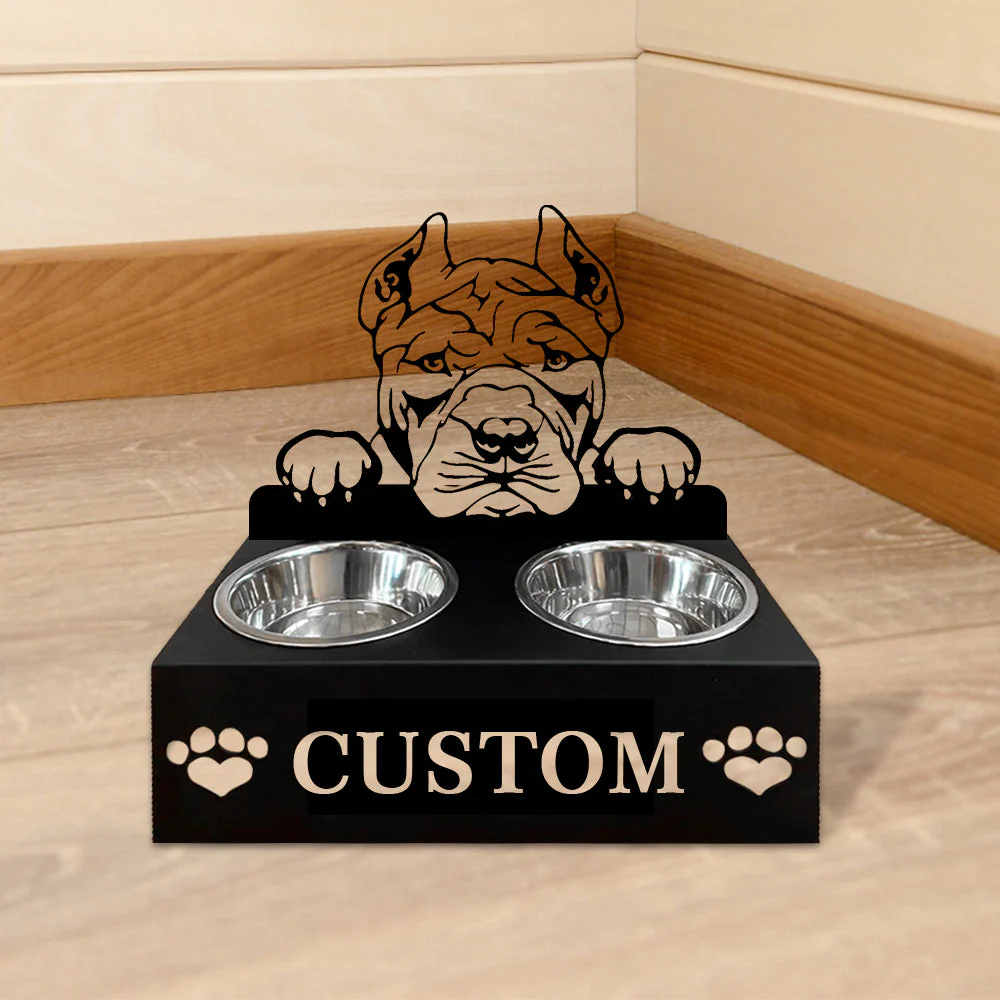 Nom Personnalisé pour American Bully Porte-Gamelle pour Animaux - Image 6