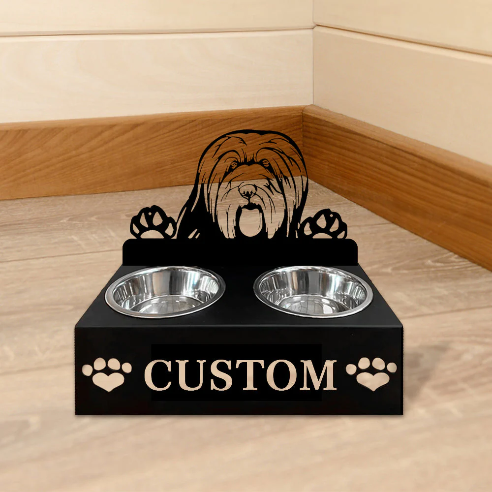 Nom Personnalisé pour Bearded Collie Porte-Gamelle pour Animaux - Image 4