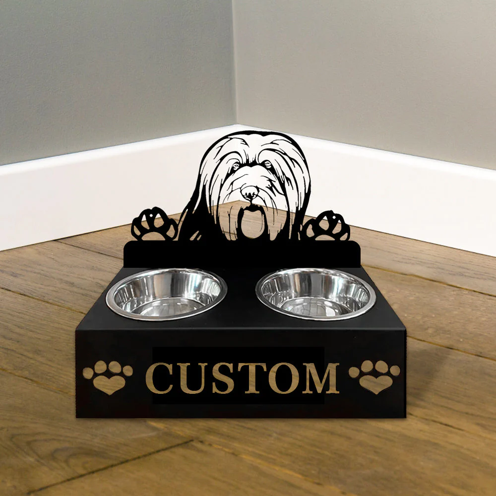Nom Personnalisé pour Bearded Collie Porte-Gamelle pour Animaux - Image 6
