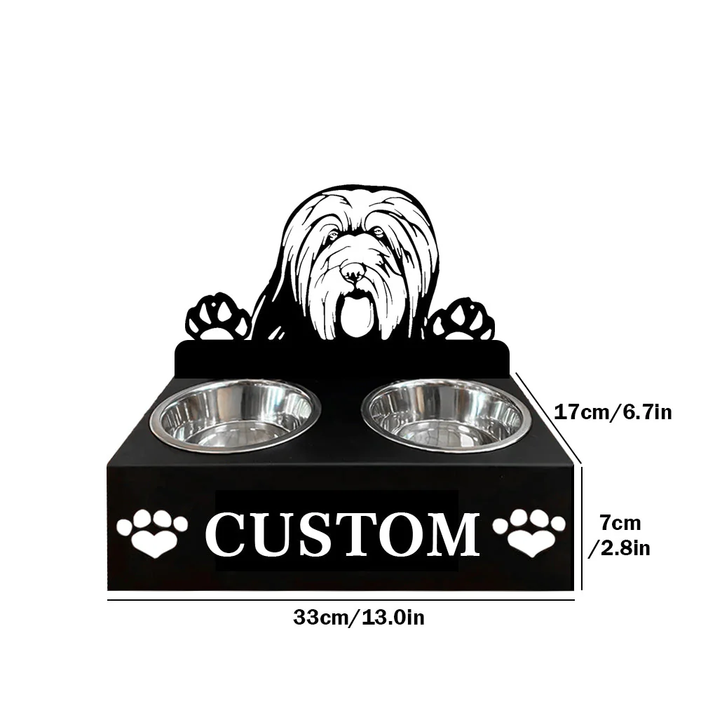 Nom Personnalisé pour Bearded Collie Porte-Gamelle pour Animaux - Image 7