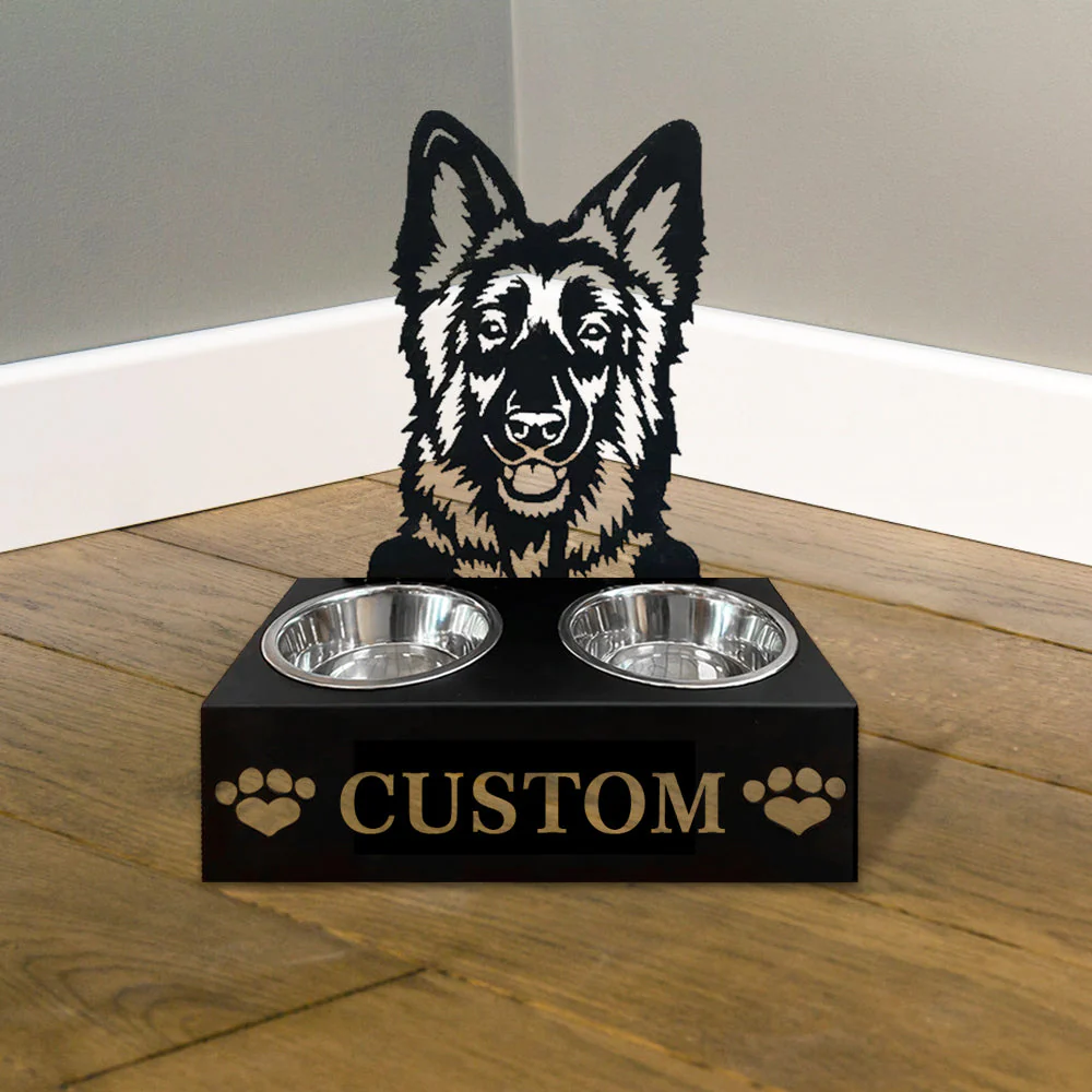 Nom Personnalisé pour Berger Allemand Porte-Gamelle pour Animaux - Image 5