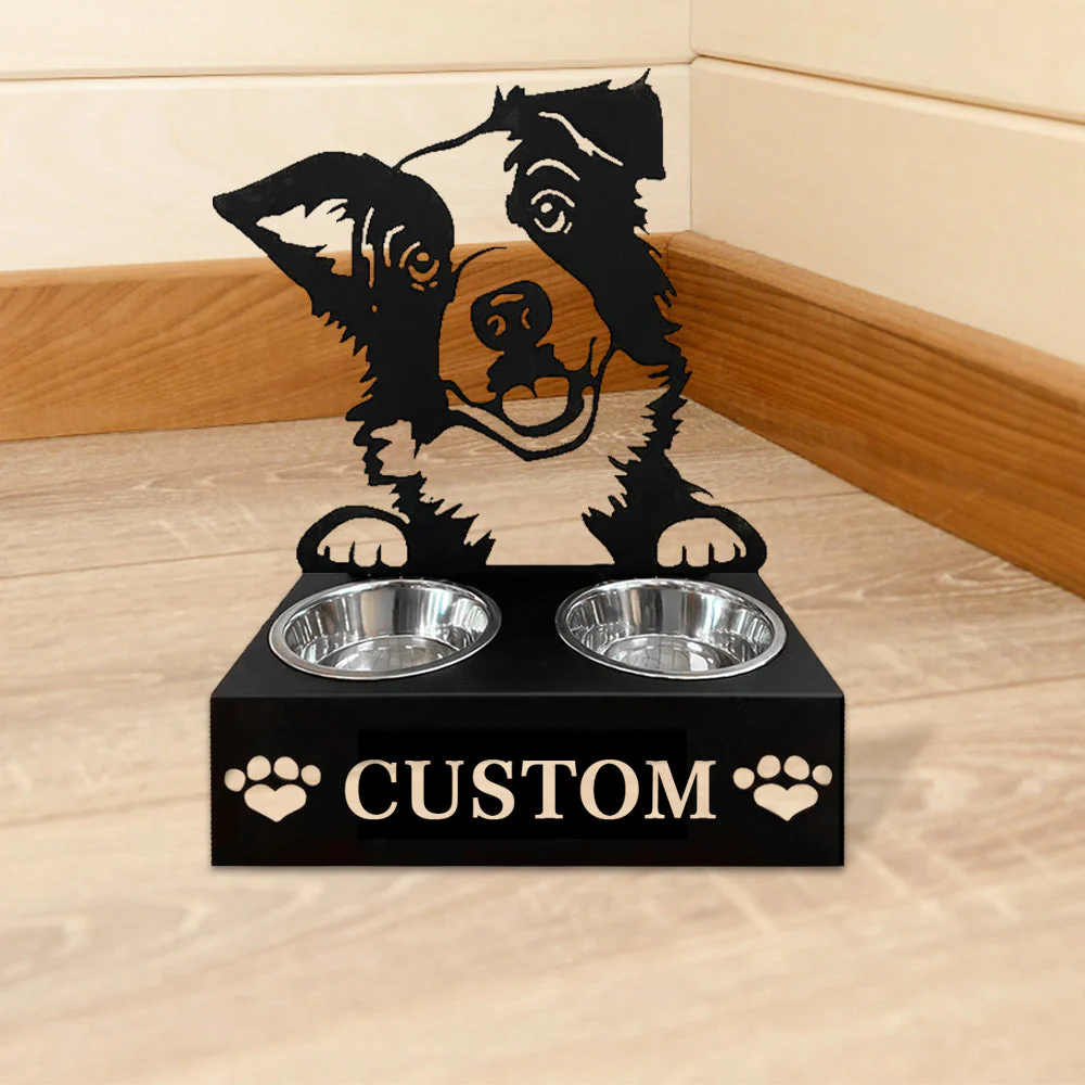 Nom Personnalisé pour Border Collie Porte-Gamelle pour Animaux - Image 6
