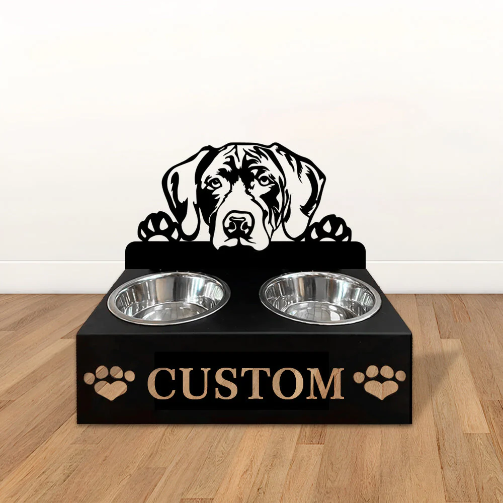 Nom Personnalisé pour Braque Allemand Porte-Gamelle pour Animaux - Image 2