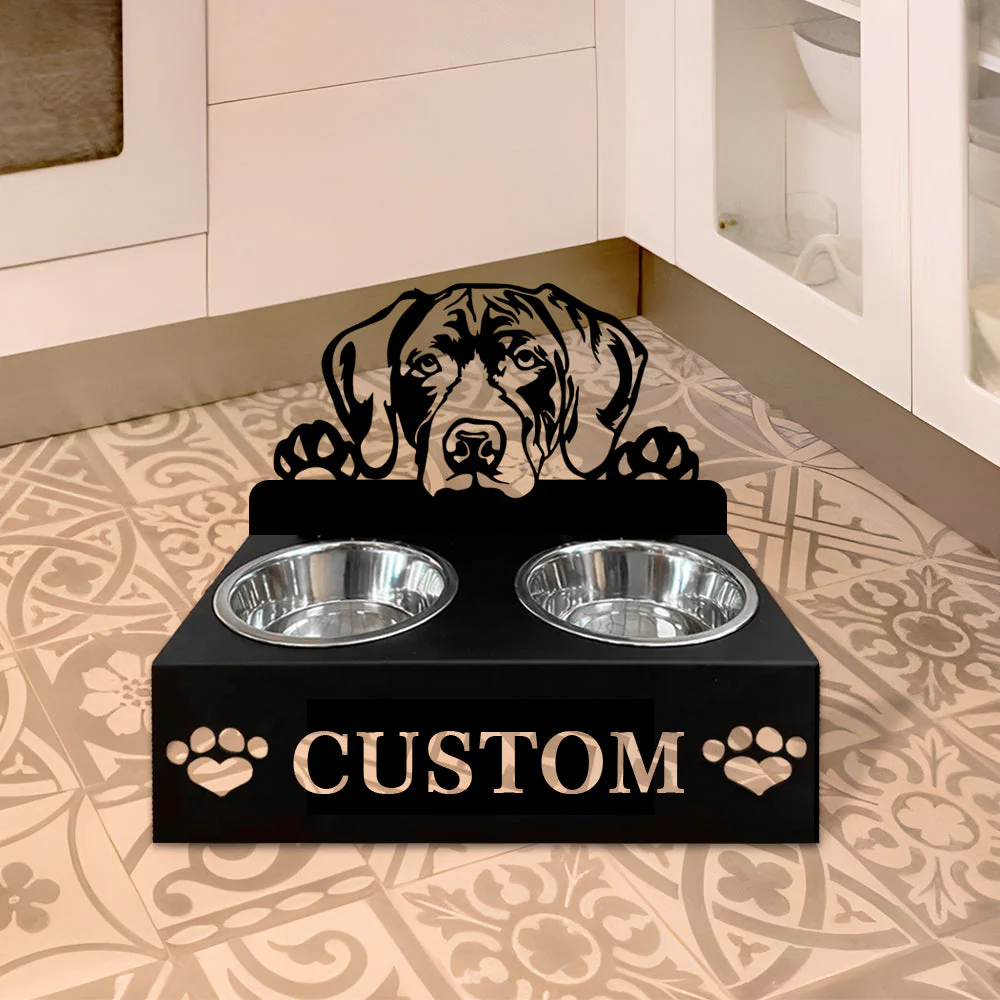 Nom Personnalisé pour Braque Allemand Porte-Gamelle pour Animaux - Image 6