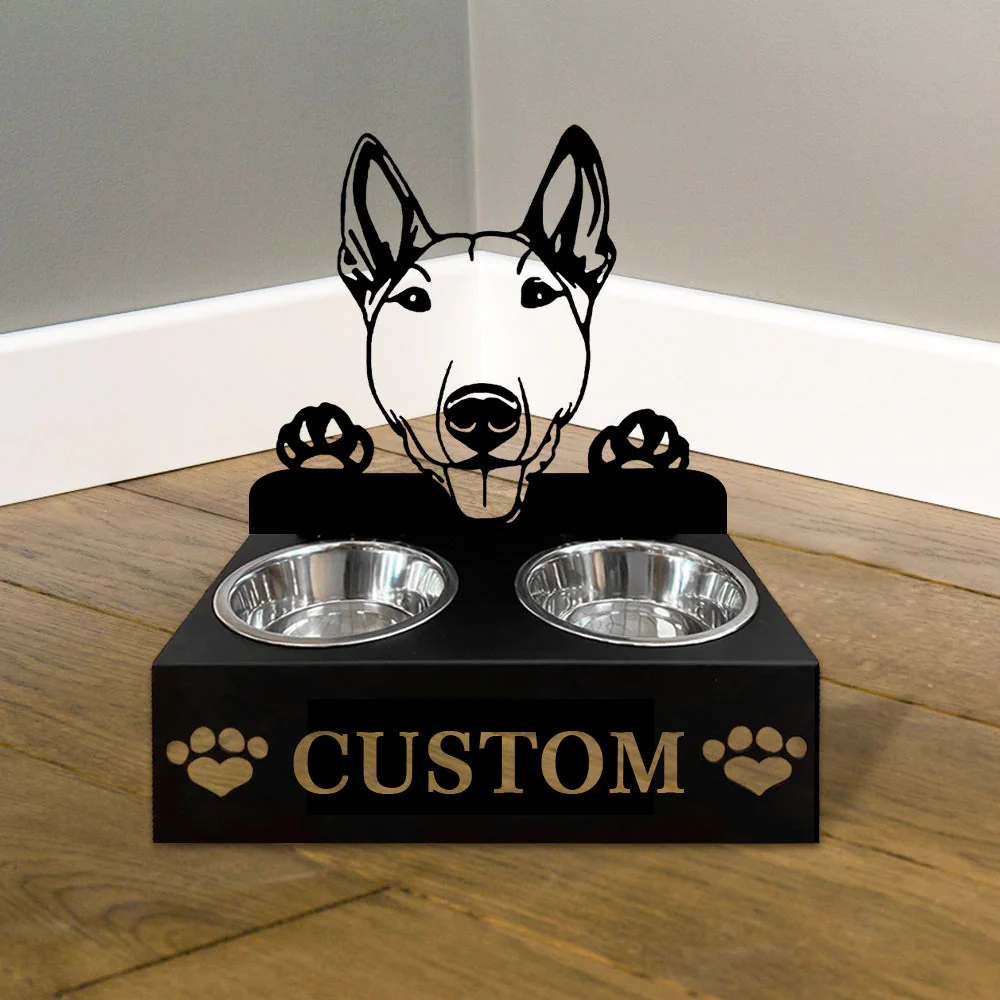 Nom Personnalisé pour Bull Terrier Porte-Gamelle pour Animaux - Image 4