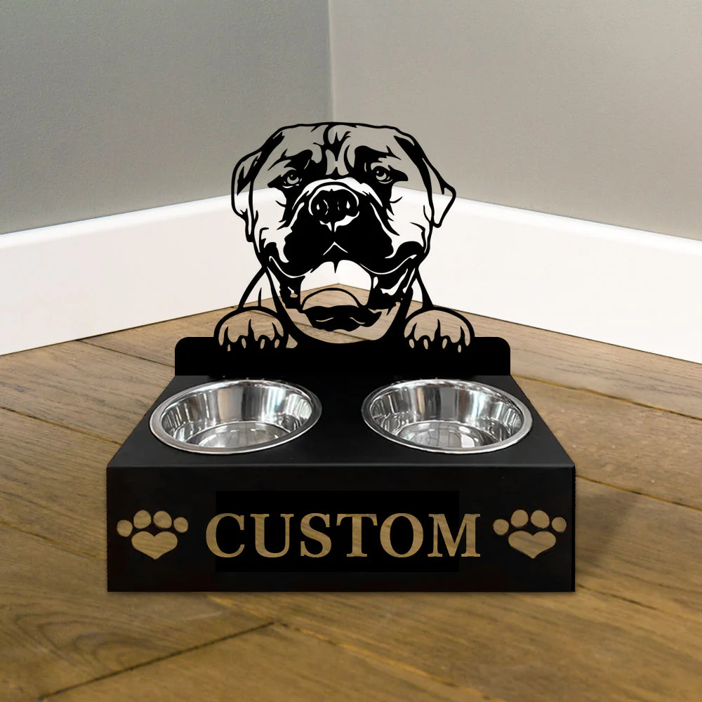 Nom Personnalisé pour Bullmastiff Porte-Gamelle pour Animaux - Image 4