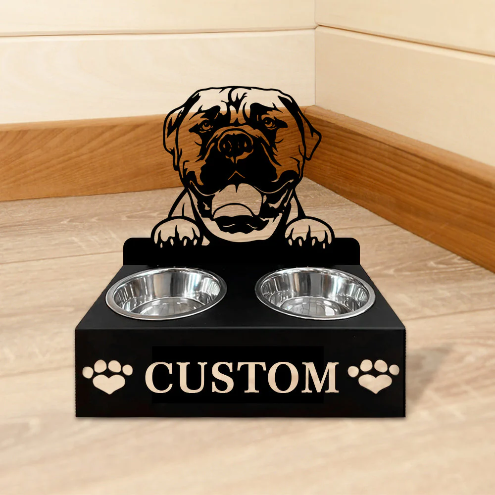 Nom Personnalisé pour Bullmastiff Porte-Gamelle pour Animaux - Image 5