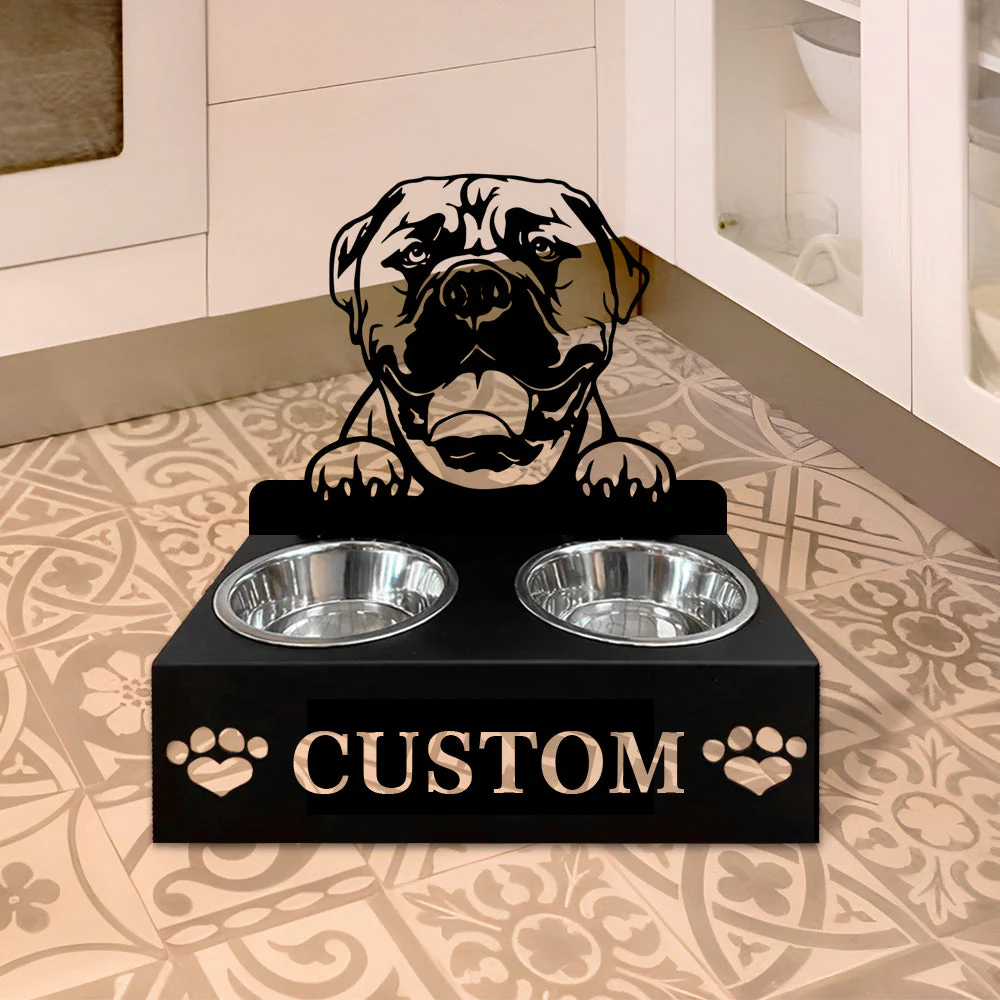 Nom Personnalisé pour Bullmastiff Porte-Gamelle pour Animaux - Image 6